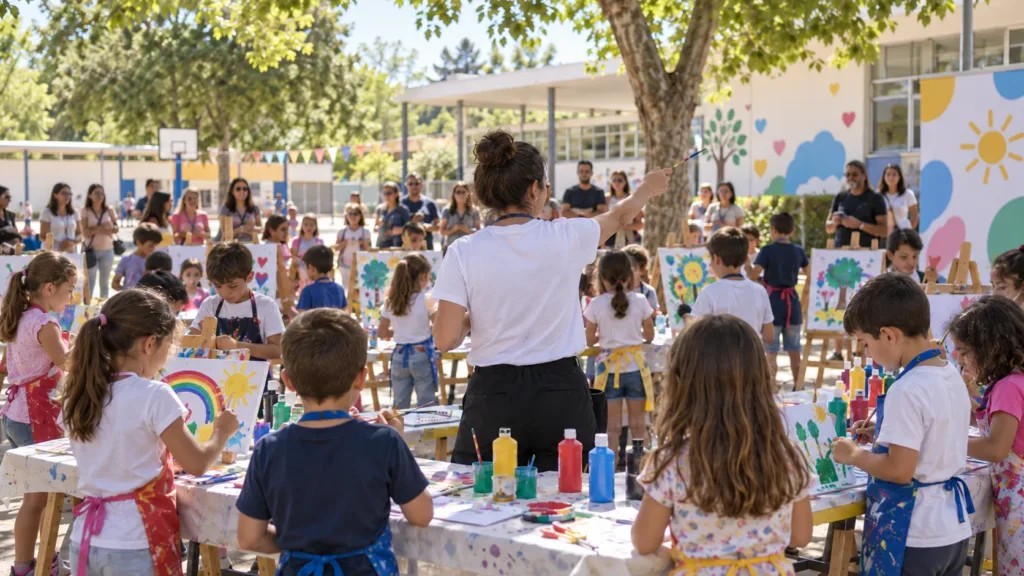 Imagen de una madre y su hijo se unen en valentía mientras desafían juntos sus habilidades en el circuito aeroforestal del Parc d'Aventura Anigami en L'Esquirol. Sus risas resuenan en el aire fresco mientras se sumergen en esta aventura al aire libre, creando recuerdos que perdurarán para siempre. La emoción se fusiona con la diversión en este entorno natural único, donde cada momento se convierte en una experiencia inolvidable de conexión y exploración en familia. Correspondiente a la categoría de explorador y experiencias originales para niños en Barcelona - Regalexia.